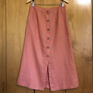 Rhythm. 100% Linen Midi Skirt